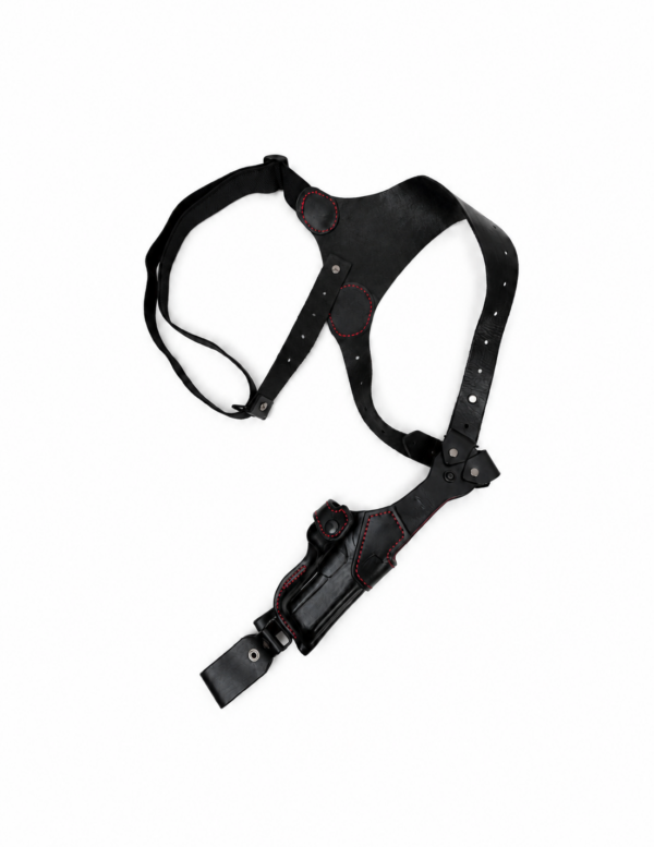 Horizon Shoulder Rig_Glock 17_Black_Red Thread