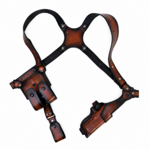 Linea Shoulder Rig_Glock 17_Burnt Cognac