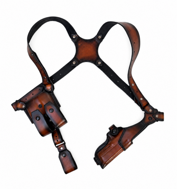 Linea Shoulder Rig_Glock 17_Burnt Cognac